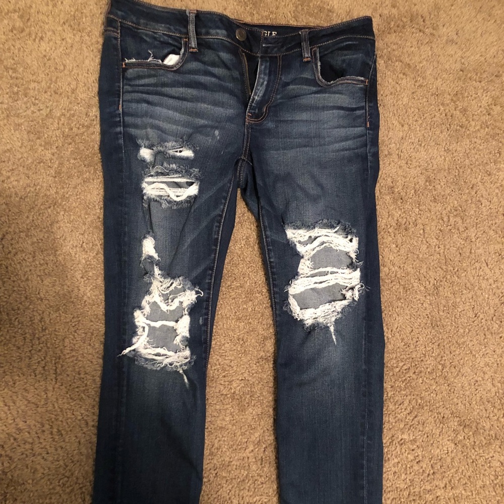 American eagle ripped jeans!